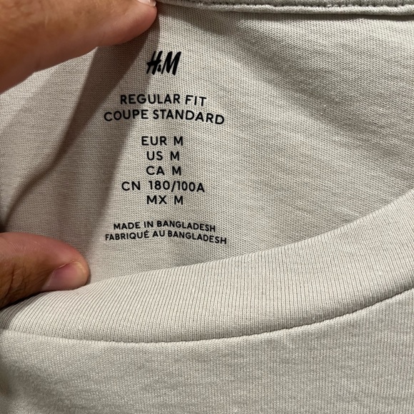 H&M Men’s Long Sleeve Shirt Regular Fit Size L - Picture 4 of 5